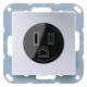 Jung A521-15AL Steckdose 15A 125VAC US-Norm NEMA Serie A aluminium