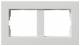 GIRA 1002204 Rahmen 2f ohne MS reinweiß E22 flache Montageart ohne Mittelsteg