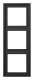 Jung AL2983D Rahmen 3fach LS/FD-design Aluminium dark