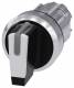 Siemens 3SU10522BL600AA0 toggle switch, illuminated 22mm round black and white