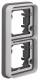 Berker 13293515 frame 2-fold vertical W.1 light gray