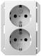 GIRA 273503 SCHUKO 2f SH für UP-Dose 1,5f System 55 Reinweiß