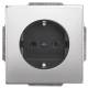 Busch Jaeger 2CKA002013A5442 BJ 20 EUCRB-866 SCHUKO socket insert without spreader, pure stainless steel
