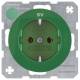 Berker 47432003 Steckdose SCHUKO mit Aufdruck R.1/R.3 grün glänzend