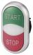 Moeller 216702 EATON M22-DDL-GR-GB1/GB0 double pushbutton illuminated labeled 