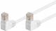 Goobay 96071 CAT 5e patch cable 2x 90° angled, U/UTP, white - CCA copper mixture, 2x RJ45 plug 90° (8P8C)