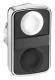 Schneider Electric ZB4BA7120 Schneider Doppeldrucktaster weiß flach/schwarz flach Metall D22mm