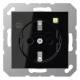 Jung A5520.30SW FI-SCHUKO socket 30mA series A black