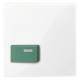 Merten 451525 central plate for stop button green active white glossy system M