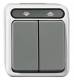 Merten MEG3715-8029 roller shutter switch, light gray 1-pole AQUASTAR