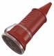 Mennekes 10844 16A2P+E 230V SCHUKO-Kupplung rot IP44