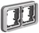 Berker 13293505 frame 2-fold horizontal W.1 light gray