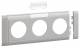 Hager GB080317035 Blende 3fach Steckdose beschriftbar 80mm hfr lichtgrau