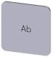 Siemens 3SU19000AF810AE0 label 22x22mm silver from