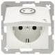 Berker 47861949 SCHUKO socket outlet , polar white with abtast.Symbol