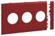 Hager GB12030K3020 Blende 3fach Steckdose Oberteil 120mm hfr rot