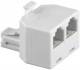 Goobay 93050 ISDN T-Adapter RJ11 / RJ14 plug (6P4C) on 2 x RJ11 / RJ14 socket (6P4C) -