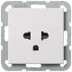 GIRA 284027 socket EURO US System 55 pure white matt
