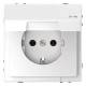 Merten MEG2314-6035 SCHUKO-Steckdose mit Klappdeckel IP44 BRS StK Lotosweiß
