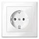 Merten MEG2401-1419 SCHUKO-Steckdose SK volle Platte polarweiß glänz. M-SMART