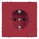 Merten MEG2300-6002 SCHUKO socket special current circuit. BRS plug-in terminal orange