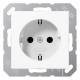 Jung A1520NBFKIWW SCHUKO Steckdose ohne Kralle bruchs. alpinweiß