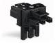 WAGO 770-606 T-Verteiler schwarz schwarz 1xStecker 2xBuchse