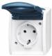 Busch Jaeger 2CKA002083A0818 Busch-Jaeger Schuko socket 20EWN-53, OCEAN nameplate