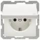 Berker 47516079 Steckdose SCHUKO mit Klappdeckel Q.1 polarweiss samt