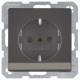 Berker 47496086 Steckdose SCHUKO mit Beschriftungsfeld Q.1/Q.3 anthrazit samt