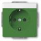 Busch Jaeger 2CKA002013A5424 BJ 20 EUCNB-13-82 SCHUKO Steckdosen Einsatz grün RAL6032 future linear