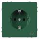 Merten MEG2300-6004 SCHUKO-Steckdose Sonderstromkr. BRS Steckklemme grün