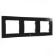 Shelly Flush-mounted accessories Wall Frame 3 Wall switch frame 3-fold Black