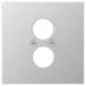 Jung AL2962-2 Abdeckung für 2 Kleinsteckdose Lautsprecherbuchse LS Aluminium