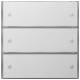 Gira 2023112 KNX Push button sensor 3 basic 3-fold, surface switch pure white 