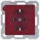 Berker 47431922 Steckdose SCHUKO mit Aufdruck S.1/B.1/B.3/B.7 Glas rot,matt
