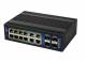 ALLNET Switch managed L2+/L3 industrial 16 Port Gigabit / 12x PoE / 4x SFP / Lüfterlos / DIN / IP40 / ALL-SGI8016PM