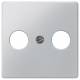 Siemens Abdeckplatte 55x55 mm 5TG1253 DELTA alu-met. TV/RF/SAT-Anschluss