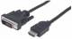 Manhattan HDMI/DVI A/V Cable for Monitor, TV, LCD TV, Satellite Receiver, DVD Player, Projector, Aud