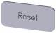Siemens 3SU19000AC810DU0 label 12.5x27mm silver Reset