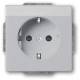 Busch Jaeger 2CKA002013A5429 BJ 20 EUCNB-83 SCHUKO socket insert aluminum silver future linear