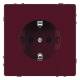 Merten MEG2300-6006 SCHUKO-Steckdose Sonderstromkr. BRS Steckklemme rubinrot
