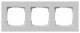 GIRA 0213375 Abdeckrahmen 3f flach Gira E2 Grau m
