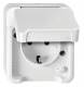 Merten MEG2400-8019 Socket outlet polar white m.BRS AQUASTAR