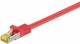 Goobay 91616 RJ45 Patchkabel S/FTP (PiMF), mit CAT 7 Rohkabel, Rot - LSZH halogenfrei, Kupfer, RJ45 (CAT 6A) Stecker