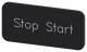 Siemens 3SU19000AC160DC0 label 12.5x27mm sw Stop Start