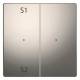 Merten MEG5226-6050 Wippen Taster-Modul 2fach (Szene1/2 blank) Nickelmetallic
