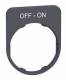 Schneider Electric ZBYFP2367C0 Schneider sign holder 40x50mm, with OFF-ON label