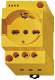Finder 7U.00.8.230.0012 socket for control cabinet, yellow, with LED