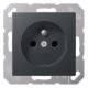 Jung A1520FBFKIANM Steckdose französ./ belgisches System anthrazit matt
